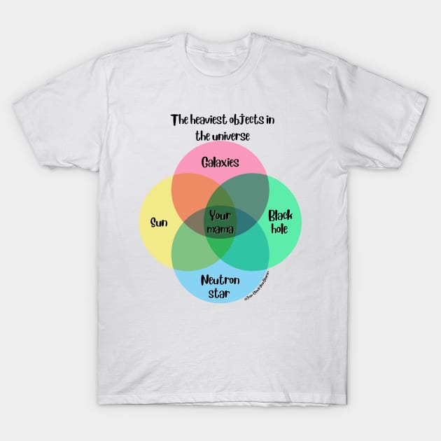 Venn Diagram The heaviest objects in the universe Your Mama T-Shirt by Jean-Claude Venn-Diagram